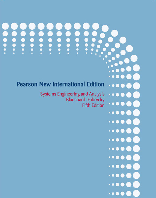 Pearson Education Systems Engineering and Analysis Pearson New