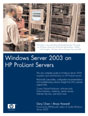 Windows Server 2003 on HP ProLiant Servers