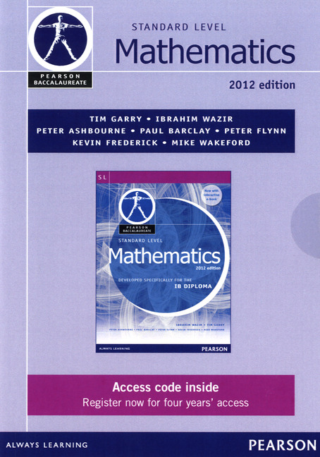 Picture of Pearson Baccalaureate Standard Level Mathematics second edition ebook only edition for the IB Diploma